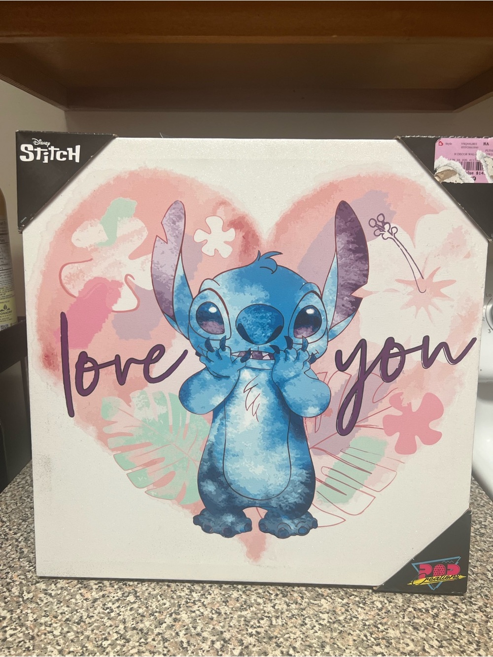 Disney Stitch 'Love You' Wall Art